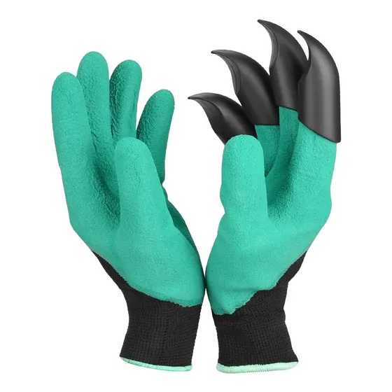 Guantes De Jardinería Con Garras De Pvc P/escarbar La Tierra Color Diseño De La Tela Látex Talle T10