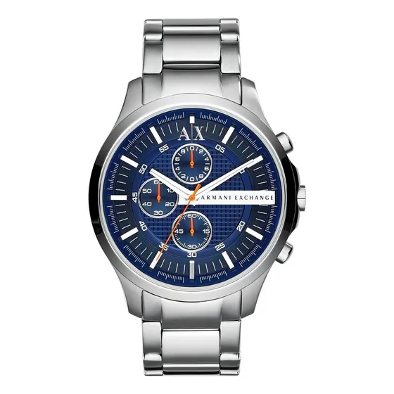 Relógio Armani Exchange Ax2155 Original Cor da correia Prateado Cor do bisel Prateado Cor do fundo Azul-marinho