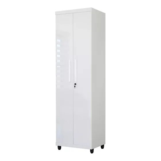 Armário Multiuso Organizador 02 Portas Com Chave E Pezinho