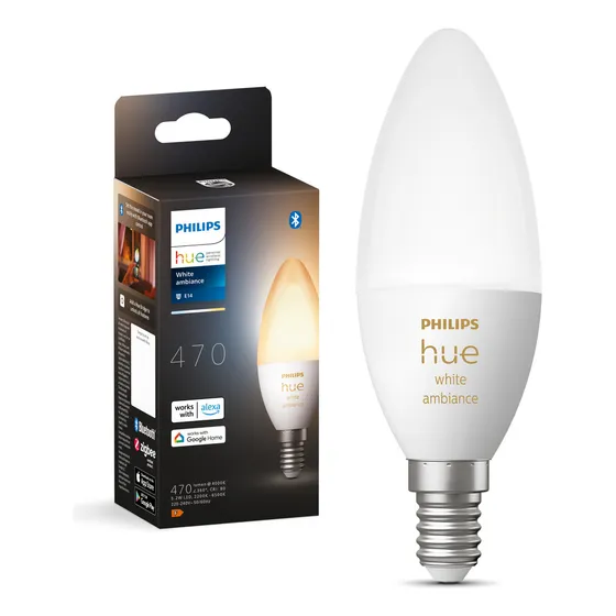 Philips Hue Vela White Ambiance Bombilla Inteligente E14
