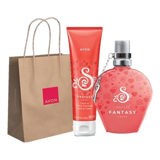 Set Perfume Y Crema Secret Fantasy Avon