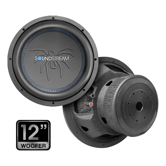 Subwoofer 12 Pulgadas Tarántula Competencia 4+4 Ohm 3600W MAX Soundstream Negro