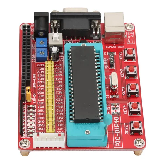 Ftvogue Placa Pic Microchip Pic16f877a Desarrollo Interfaz