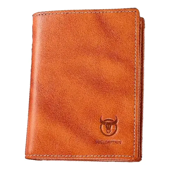 Bullcaptain - Billetera De Cuero Mate Qb-017-br Marrón