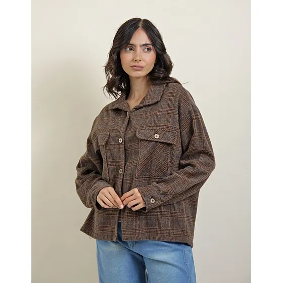 Camisaco Cuadros Mujer Soluna Moda Estilo Comodidad