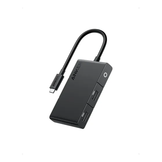 Hub Usb Zapatilla Anker 5 Puertos Usb C Hdmi 4k Usb A Pd-in Color Negro
