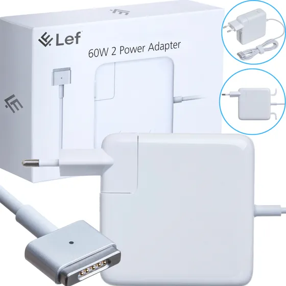 Fonte Lef Carregador Para Macbook Air Pro A1425 A1435 A1502 60w Bivolt Magsafe-2 T