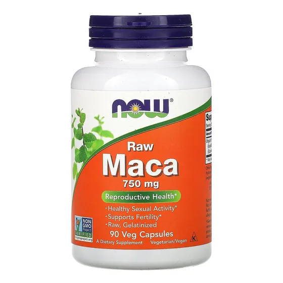 Now Foods Raw Maca Peruana 750mg 90 Veg Caps / No Brasil Sabor Sem Sabor
