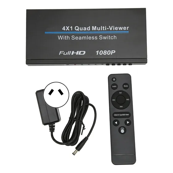 Interface Multimídia Hd Quad Multi Viewer 4x1 4 Em 1 Saída