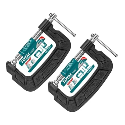 Pack 2 Prensa Tipo C 4 Pulgadas (100mm) Total Tht13141
