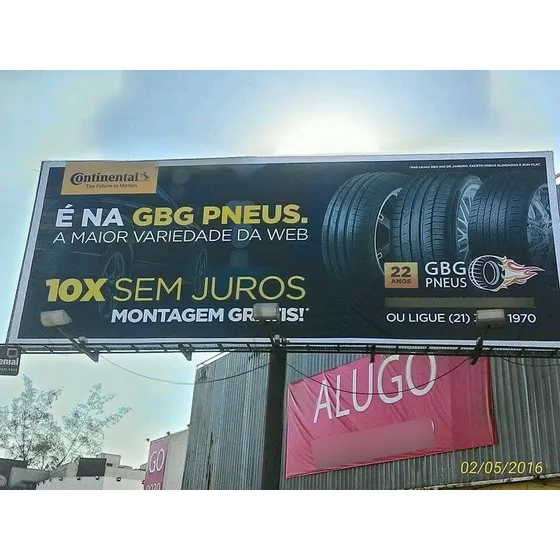 Outdoor De Lona  6,20x1,90 Com Ilhós - Impressão Digital