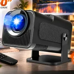 Projetor HY320 Smart TV CPU H713 WiFi 6 4K Android 2026 VLX Full HD 390 ANSI Bluetooth 5.0 180° Tela Grande 150 Polegadas HDMI USB Bivolt Cinema em Casa Filmes Séries Jogos Portátil Controle Remoto