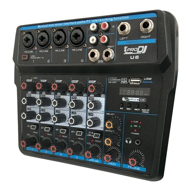 Mixer Interfaz Prodj U6 Consola Analoga Prodj U6 Grabacion 