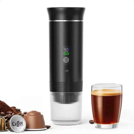 Cafeteira Máquina De Café Elétrica Mini Espresso Portátil Preto 127/220v