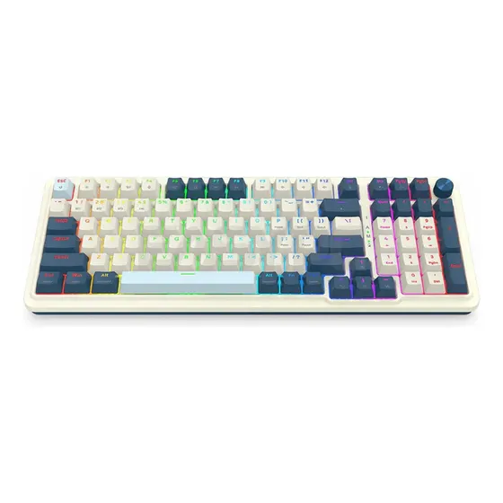 Teclado Redragon Eisa K686-rgb-pro Wireless Eng White/blue Teclado Blanco Idioma Inglés Us