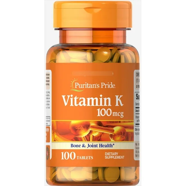 Vitamina K 100mcg Puritan's Pride - 100 Tabletas