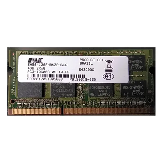 Memória RAM DDR3 1 X 4GB Smart SH564128FH8NZPHSCG