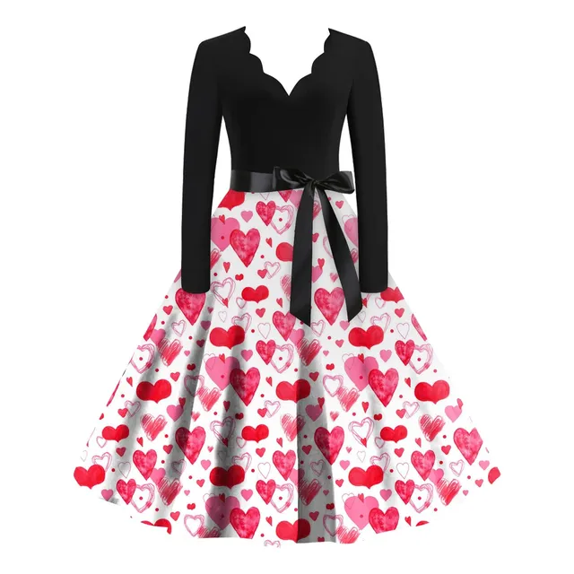 Vestido Fiesta Noche Ama Casa Estampado Dia San Valentin 4