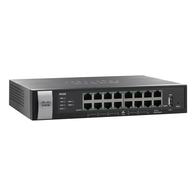 Router Cisco Rv325 16 Puertos Gigabit Dual Wan Vpn Ssl Spi