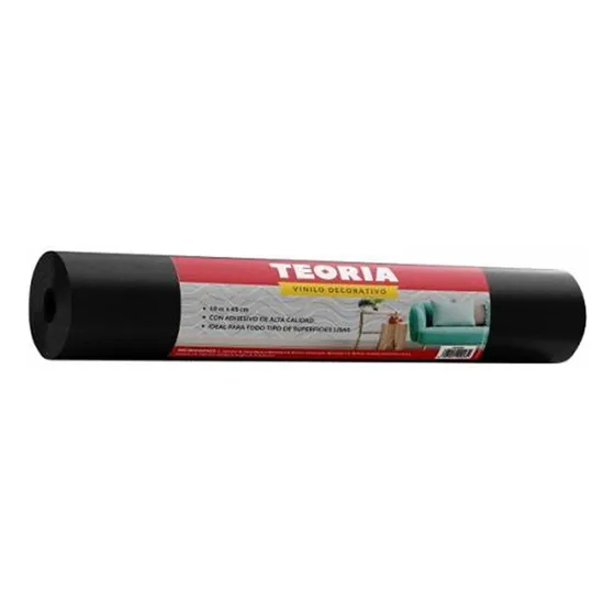 Papel Adhesivo Vinilo Decoración Pizarrón Pizarra Rollo 10mt Color Negro
