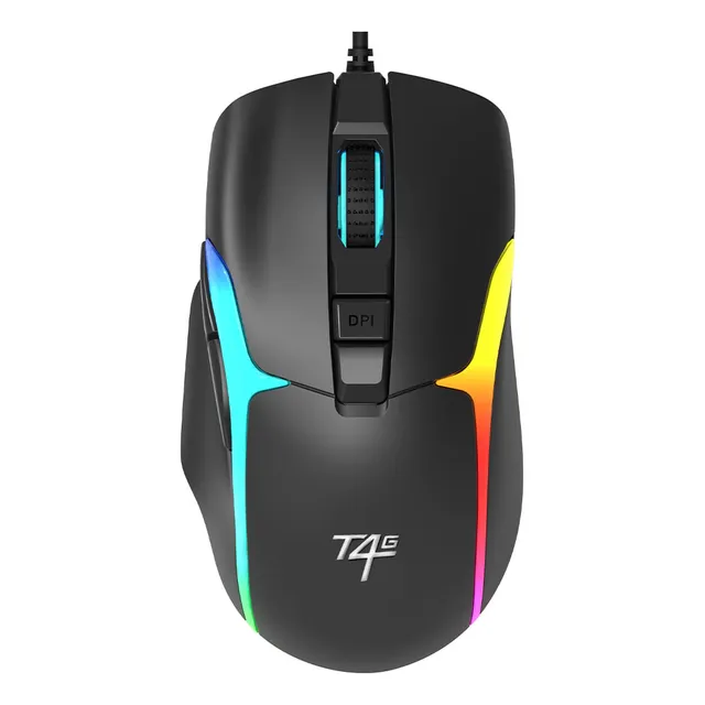 Mouse Gamer T4g Sabre Rgb Alámbrico, Usb, 7 Botones, Negro