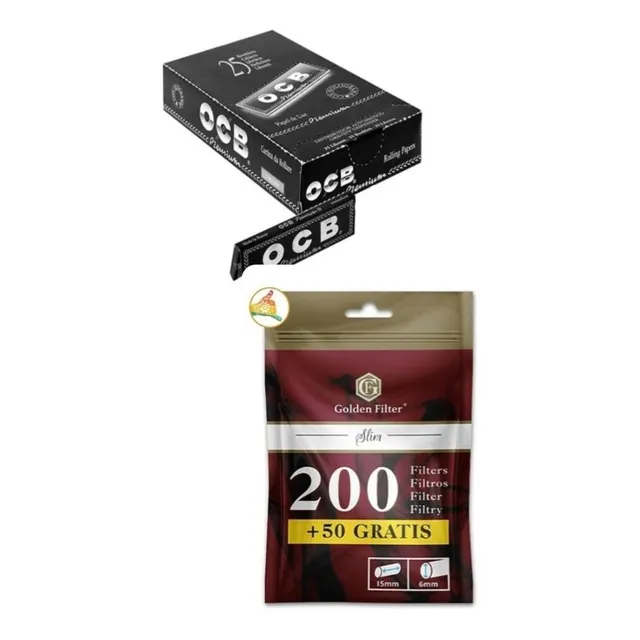 Papel Ocb Premium 25 Libritos + Filtros Slim /lamanoworld