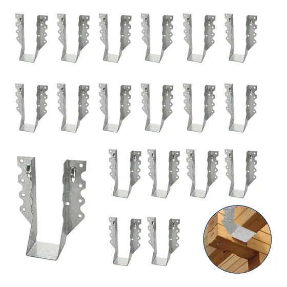 25 Perchas Para Vigas De 2 X 6, Calibre 18, Galvanizadas Par