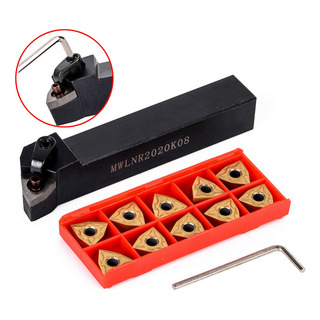 Soporte Mwlnr2020k08 + 10 Insertos De Carburo Wnmg080404 Soporte Mwlnr2020k08 + 10 Insertos De Carburo Wnmg080404