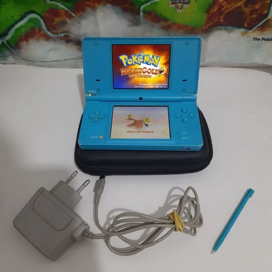 Nintendo Ds Com Muitos Jogos Azul-celeste