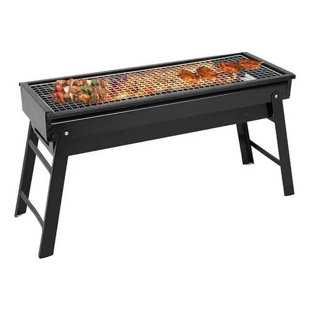 Parrilla A Carbón Plegable Portátil Para Playa Campamento