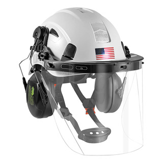 Casco De Seguridad Forestal 3 En 1 Con Visera Transparente Casco De Seguridad Forestal 3 En 1 Con Visera Transparente