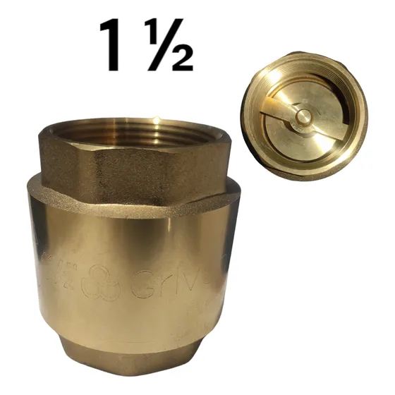 Valvula Check 1 1/2 Pulgada Bronce Asiento Bronce Griven