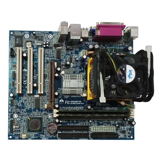 Placa Mãe Gigabyte 8vm533m-rz C/ Celeron 2.40ghz Memória 2gb