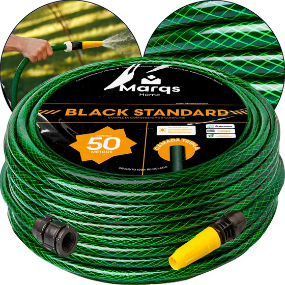 Mangueira Jardim Marqs Home Standard 50m Verde Pvc Flexivel Resistente 7/16 50 m