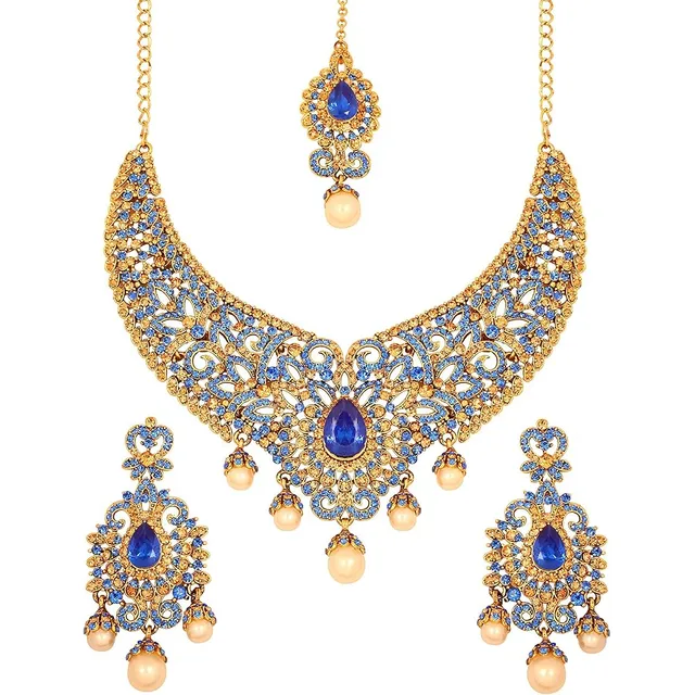 Collar Bollywood Joyería India Tradicional Para Mujer