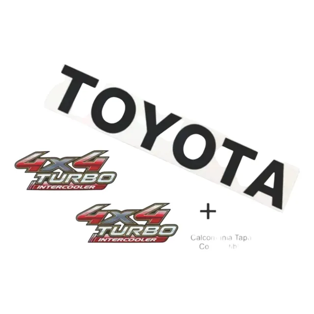 Toyota Hilux Kit Calcomanía  Negro Mate Tapa Trasera+4x4 X4u