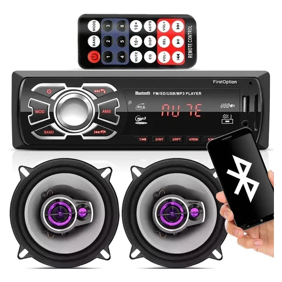 Aparelho Mp3 Com Bluetooth Radio Fm Usb + Falante Pioneer 5