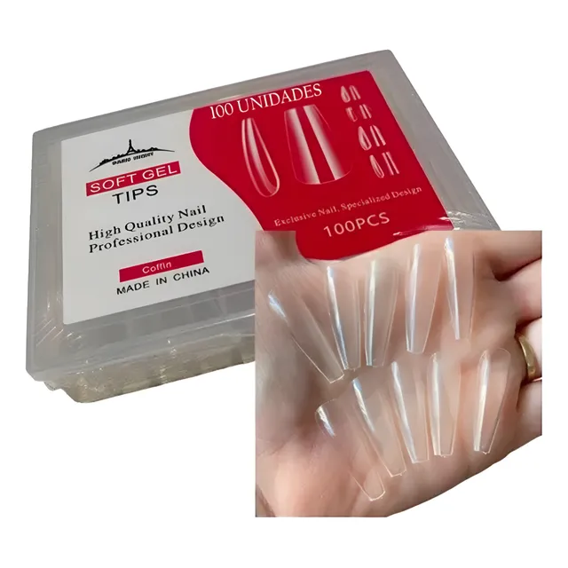 Tips Soft Gel Y Press On Paris Night Caja X100 Por Numero