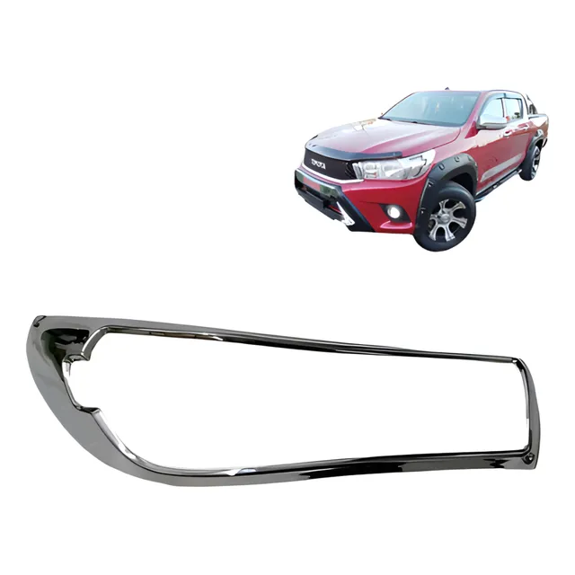 Biseles Cromados Focos Delanteros Toyota Hilux Revo 2016+ 