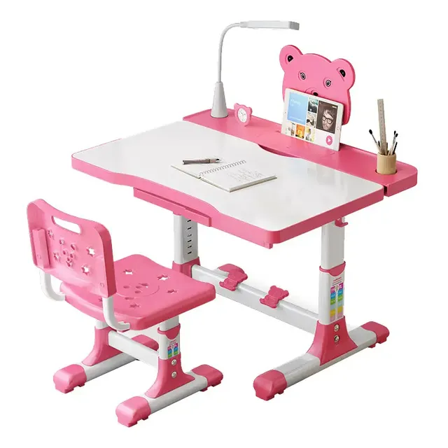 Escritorio Infantil Mesa Arte Dibujo Silla Lámpara Reclinabl
