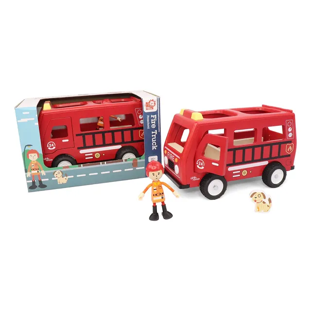 Leo & Friends Juego De Camión De Bomberos, Juguete De Made.