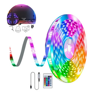 Luces Led Rgb 5m Usb Tira Led Multicolor Tv, Pc Y Gaming Luces Led Rgb 5m Usb Tira Led Multicolor Tv, Pc Y Gaming