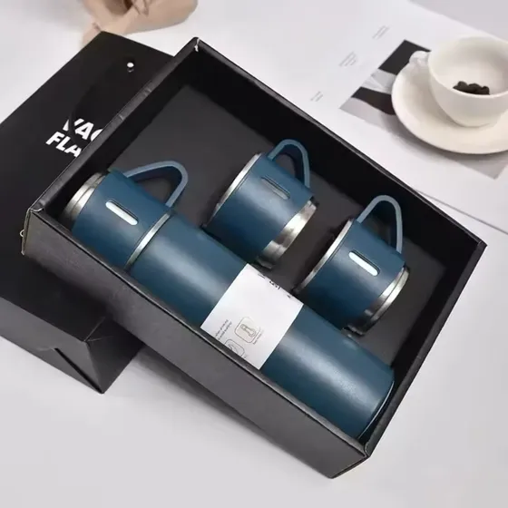 Termo Vacuum Acero Inoxidable 3 Tazas Café Te Calor Frio