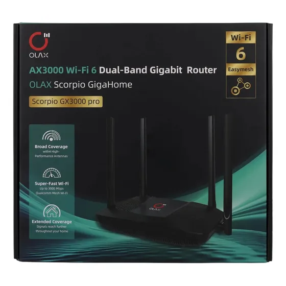 Router Olax Scorpio Gx3000 Pro Ax3000 Gigabit Wifi 6 Mesh