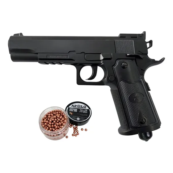 Pistola Co2 Beretta Glock Colt 1911 Balines Acero Bulk Drago