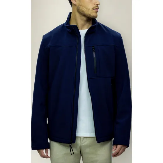 Chaqueta Azul Rompeviento Con Cremallera Calvin Klein