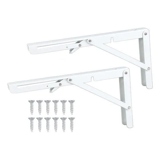 Soporte Para Repisa Divisoria, 2 Piezas, Plancha Plegable Co