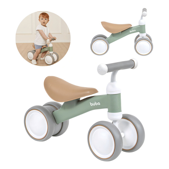Bicicleta De Equilibrio Sem Pedal Infantil Bebês Vermelha Cor Verde