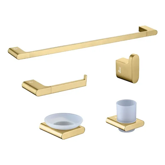 Accesorios De Baño 5 Pcs Dorado