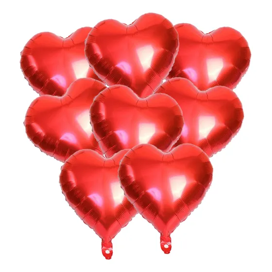 50 Balão Coração Vermelho 10 Polegadas 22cm Balões Festa